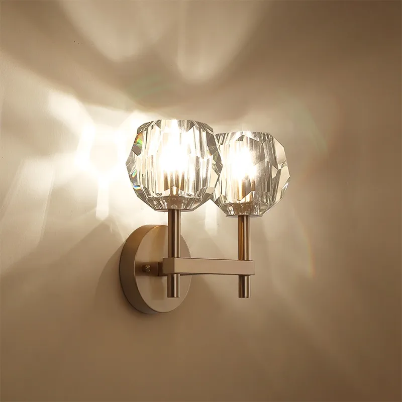 Iluminación decorativa del hotel de la cabecera del dormitorio de la luz de pared de cristal LED simple posmoderna