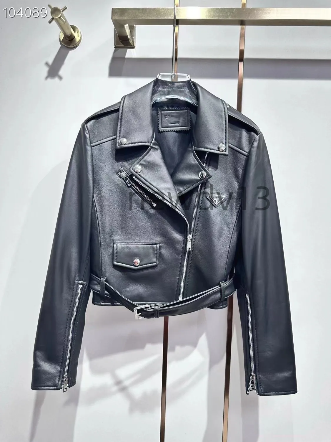 Nova moda indústria pesada slim-fit temperamento casual motocicleta jaqueta curta jaqueta de couro moda feminina