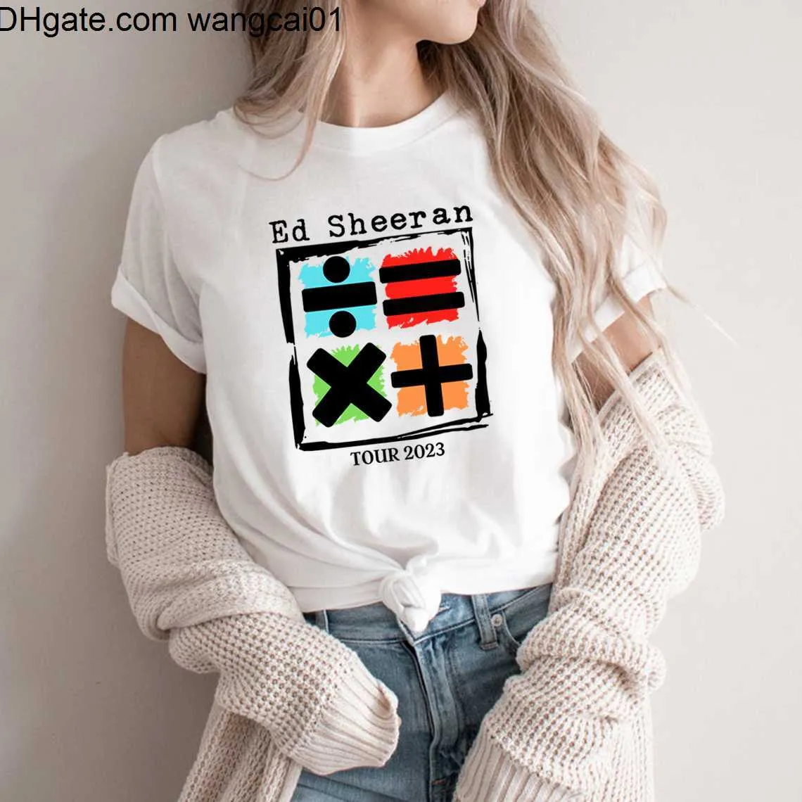 メンズTシャツEd Sheeran 2023 Tour Tシャツ数学コンサートシャツユニセックスTシャツショートセブTシャツストリートウェアエドシーラン愛好家ギフト4103