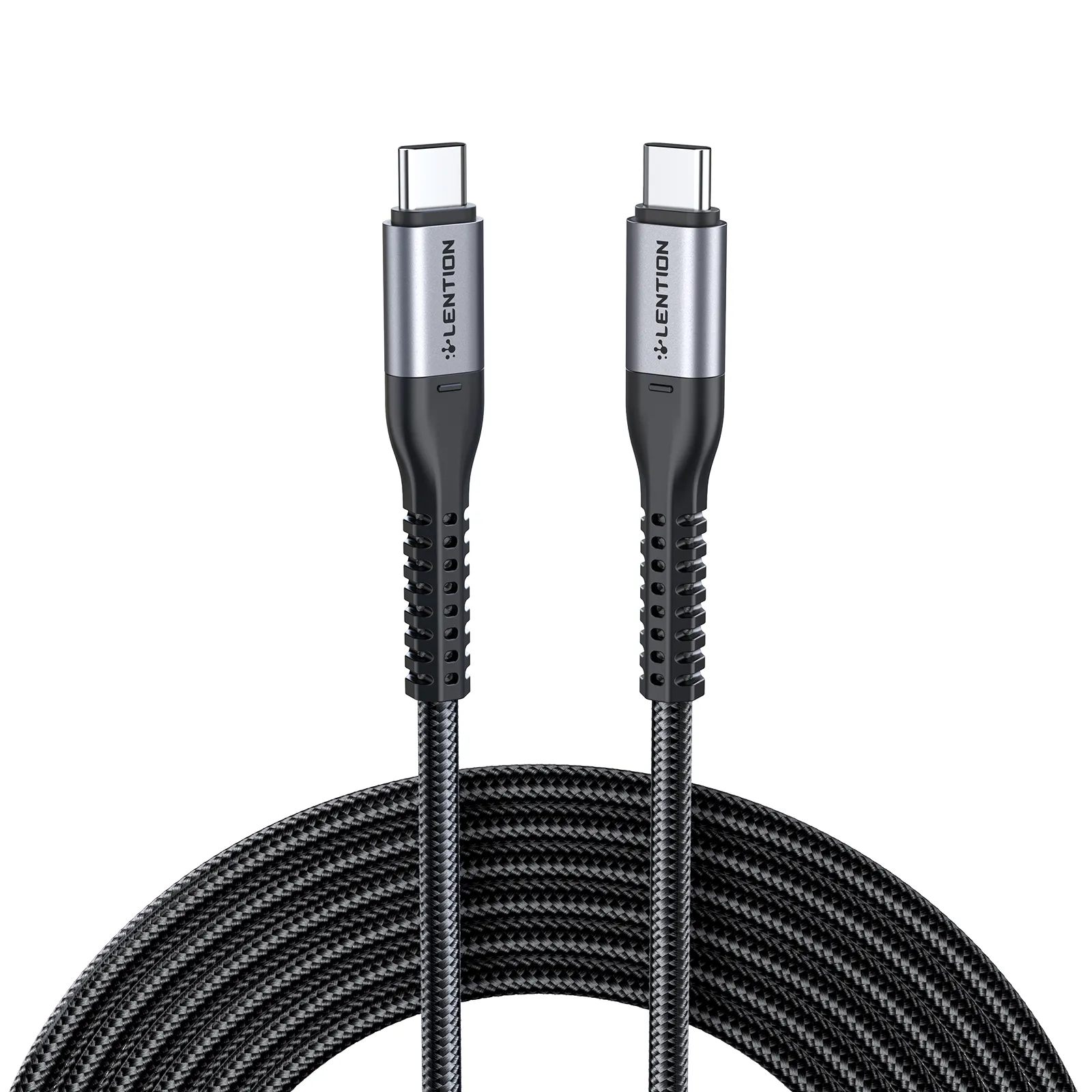 Lention USB C에서 USB C CABLE 100W, 유형 C 20V/5A 빠른 충전 꼰 코드 호환 New MacBook Pro/Air, iPad Pro/Air/Mini, Surface, Samsung Galaxy S21/S20/S10/S9/Note, Switch.