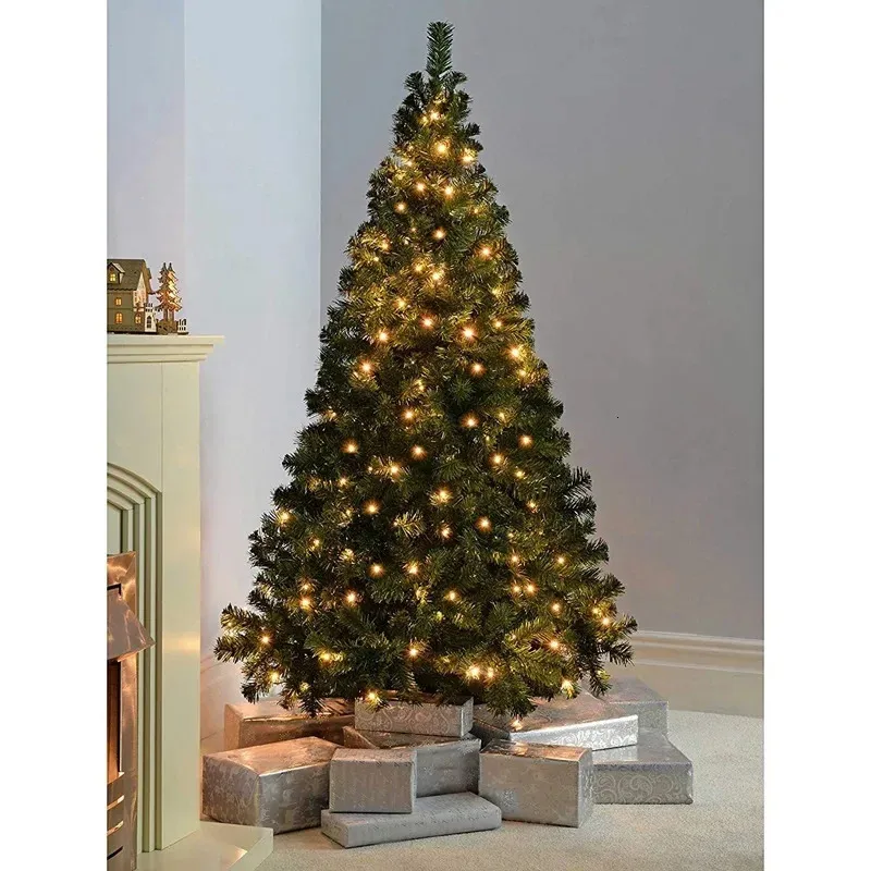 Decorações de Natal Árvore Artificial de PVC 150180210cm Verde Grande Abeto Xmas Pinheiro Reutilizável 231110