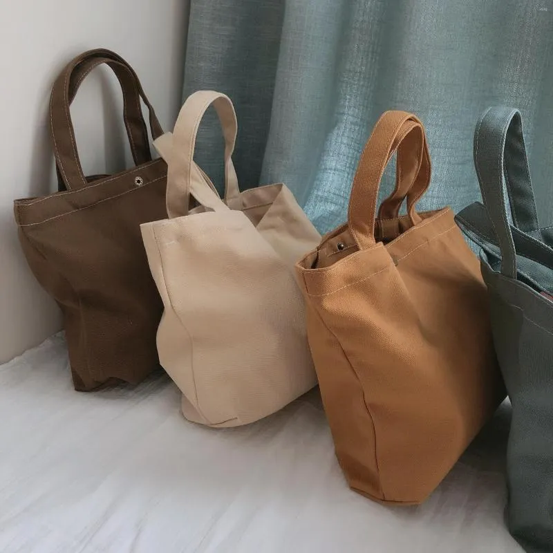 Einkaufstaschen Mode Leinwand Einfarbig Frauen Tasche Umweltfreundlich Faltbare Lebensmittelgeschäft Falttasche Tote Schulter Handtaschen