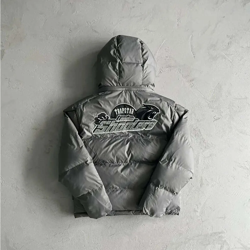 2023 Shooters Detachable Hooded Puffer-grey High Street Casual Fashion Warm Jacket Hoodie