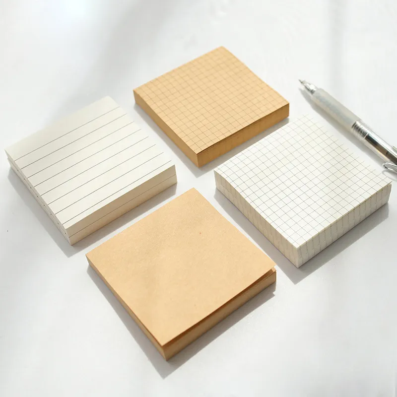 Anteckningar 80 Office Memo Pads Stickers Index Notes Simple Kraft Paper Stationery Selfadhesive Tom Memos 230408