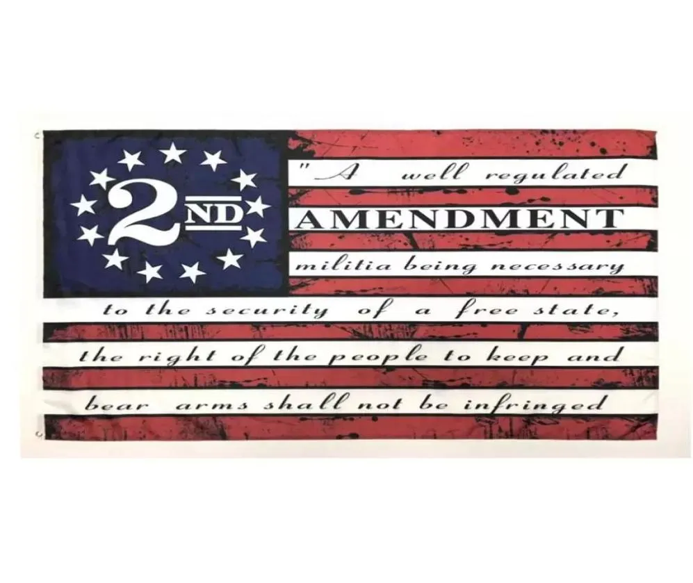 3x5ft 2. Değişiklik Amerikan bayrağı 90cm150cm Polyester Banner9951294