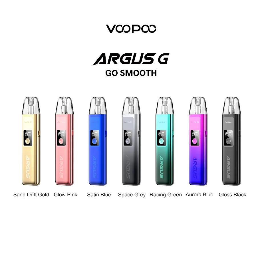 Oryginalny zestaw Voopoo Argus G z baterią 1000 mAh 25 W Vape 2ml Argus Podkładu 0,7OHM 1,2OHM Elektroniczny waporyzator papierosów