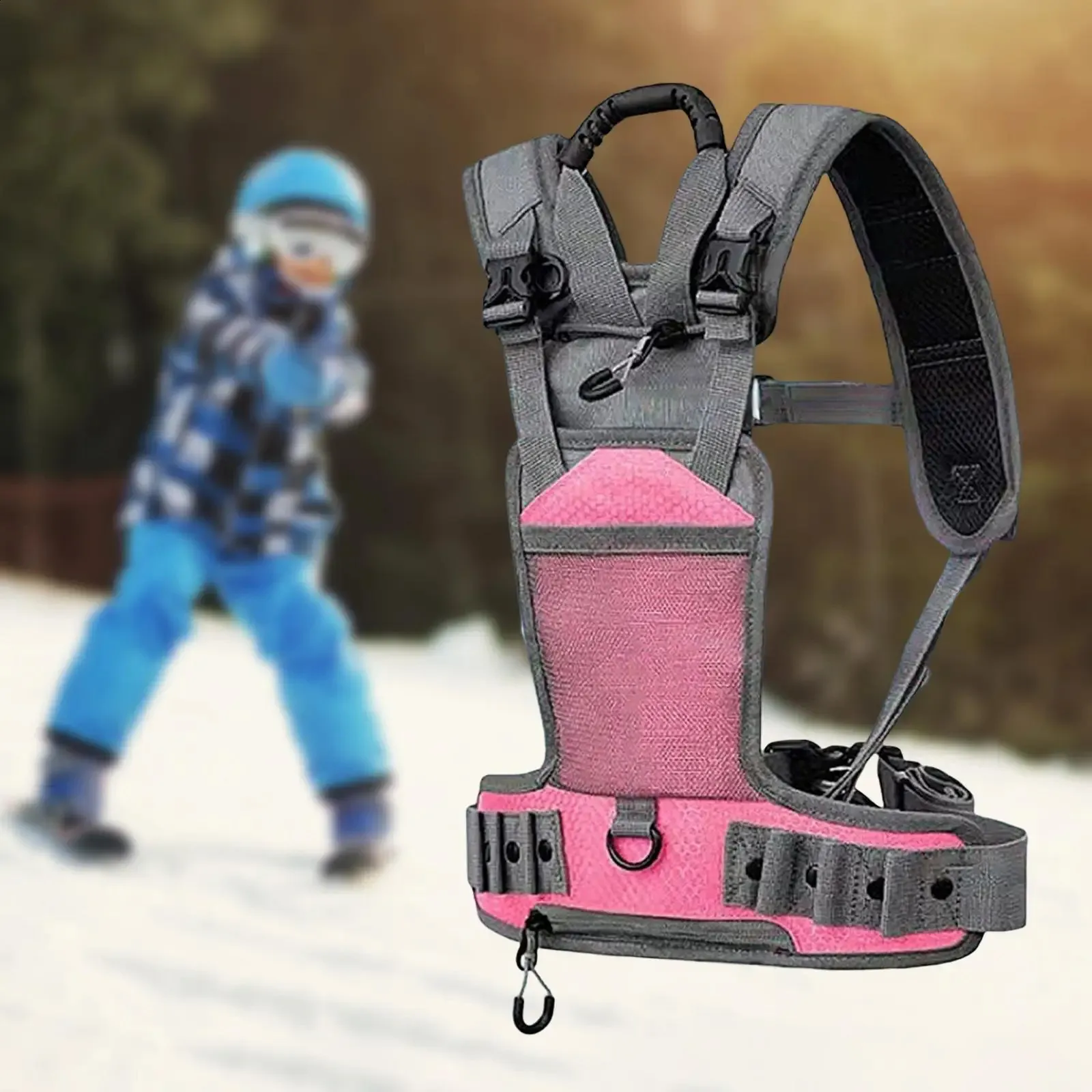 Sklon Ski And Snowboard Harness Trainer Backpack For Kids - Teach Your Child The Fundamentals Of Skiing And Snowboarding (Blue Frost