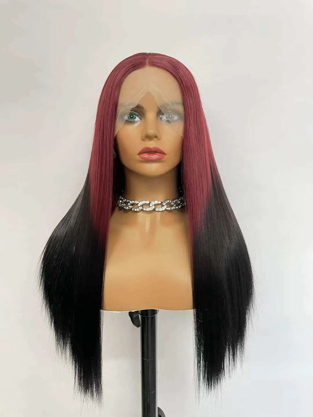 Lace Wigs Selling Women's Wig Front Lace Wig Women's 118# Long Straight Hair Chemical Fiber Wig Headband Wigs