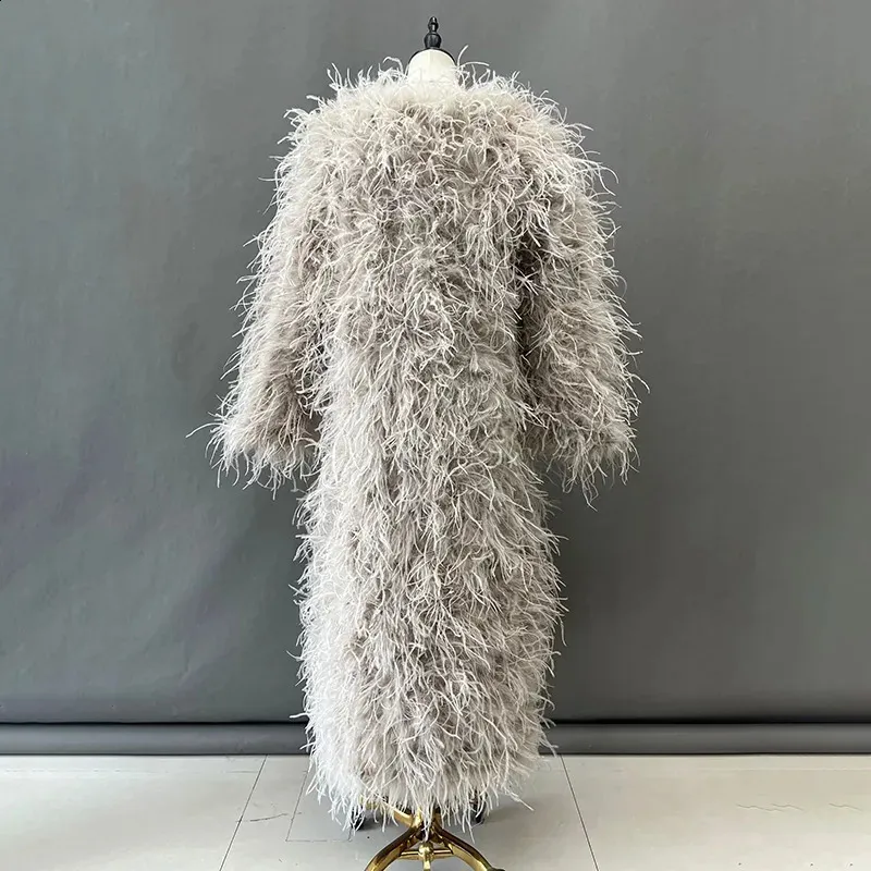 Ostrich feather store coat