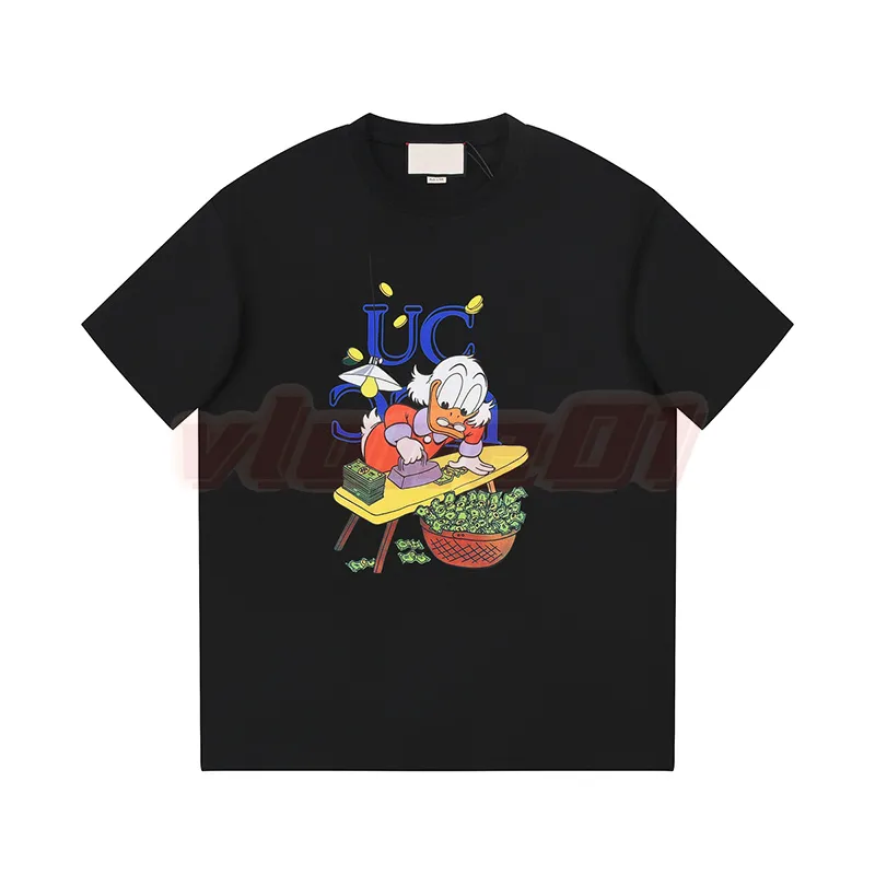 Nya män kvinnor runda nacke t-shirt herr mode tecknad utskrift tees par streetwear toppar storlek xs-l