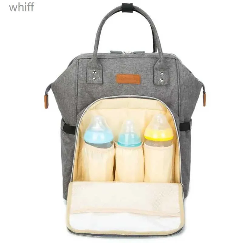 Wickeltaschen Ankommling Mode Mumie Mutterschaft Windeltasche Marke große Kapazität Babytasche Reiserucksack Designer Stilltasche für BabypflegeL231110