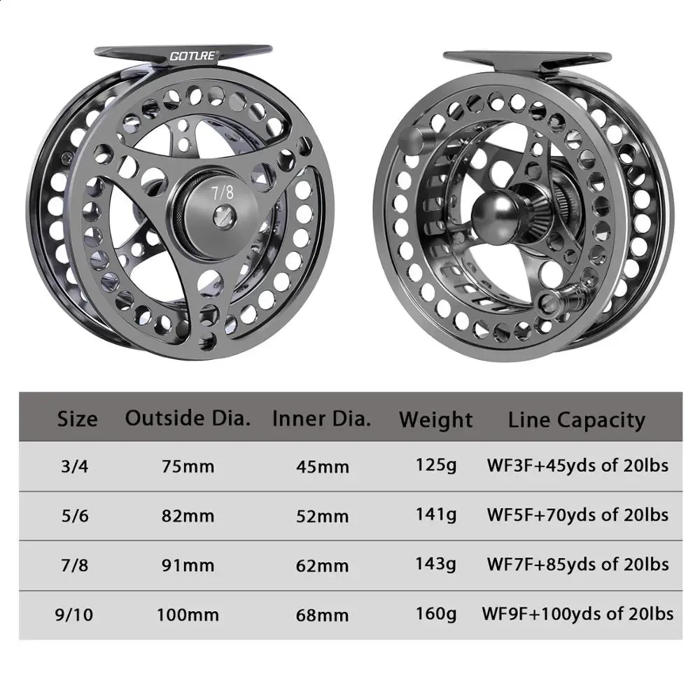 Goture Heavy Baitcasting Combo CNC Machined Aluminum Arbor Trout Carp Fly  Fishing Reels With Left/Right Handles 3 10 2.1BB Model 231109 From Ren06,  $26.73