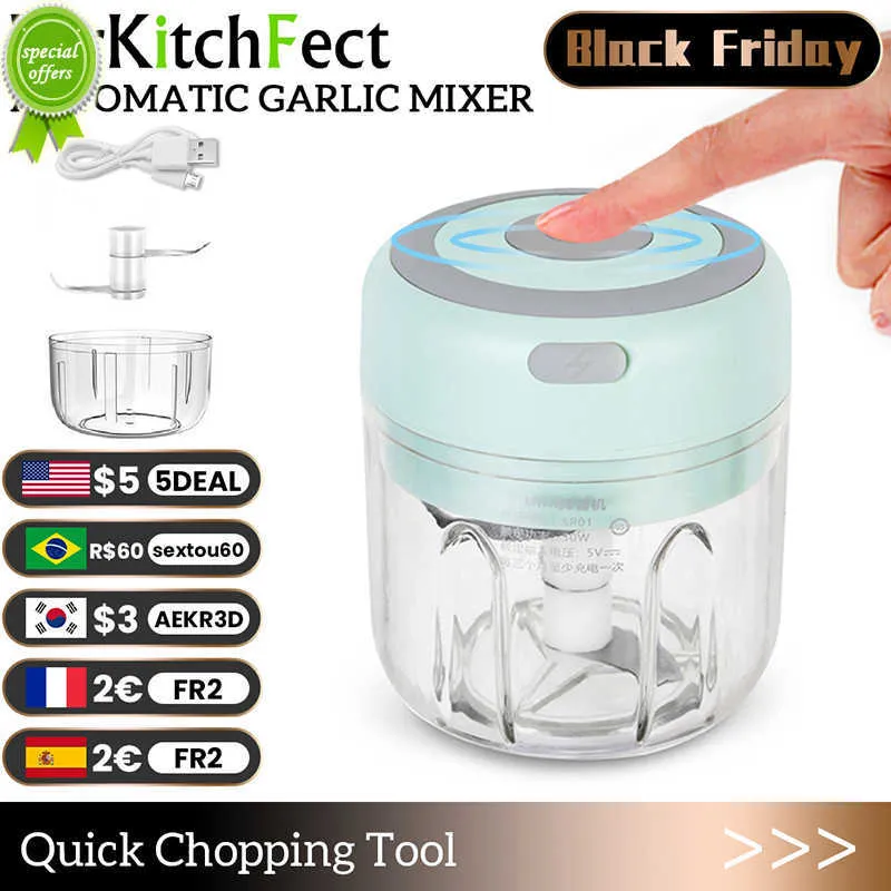 Electric USB Mini Chopper Garlic/ Small Veggie Masher Kitchen