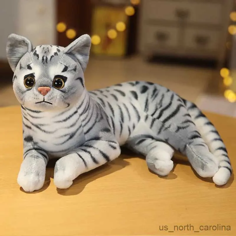 Animales de peluche de 29cm, gato siamés de peluche, muñeco realista, juguetes para mascotas, decoración del hogar para niños, regalo para bebé