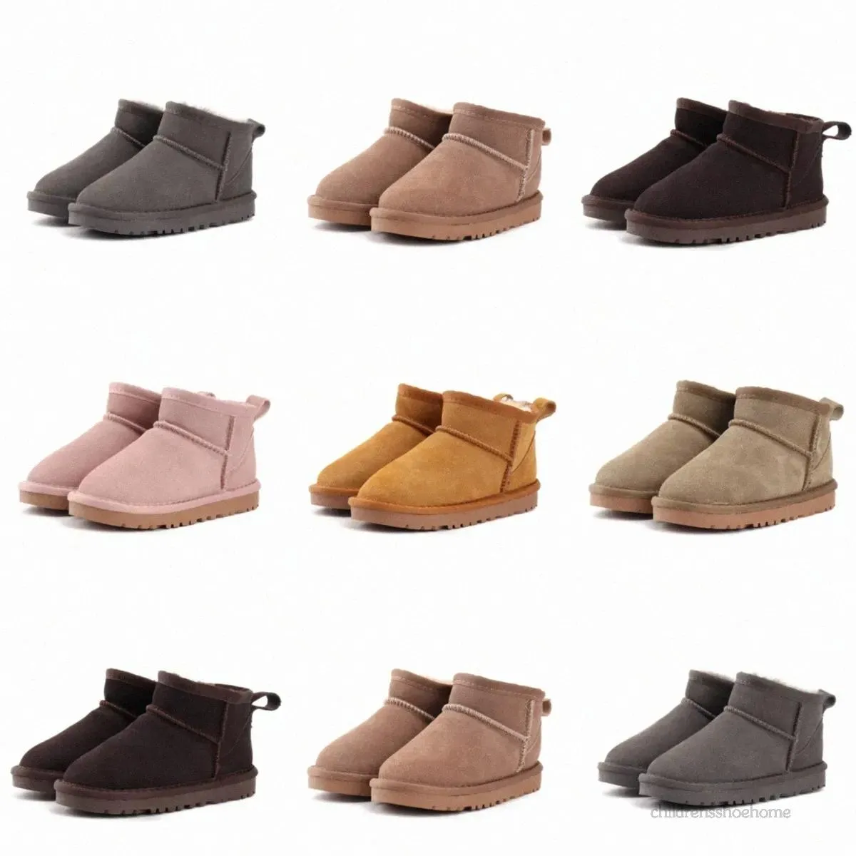 Kids Boot Uggss Boot orygine skórzane buty śniegowe młodzież malucha butów z łukami wggs dzieciak australia australia chłopcy klasyczne projektant