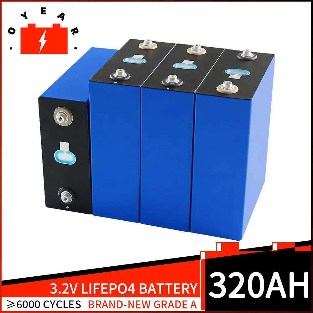 Новая батарея LifePo4 320AH 310AH Высокая емкость 12 В литий -ионная батарея DIY 24V 48 В LFP Golf Carte Baateries для лодок RV EV