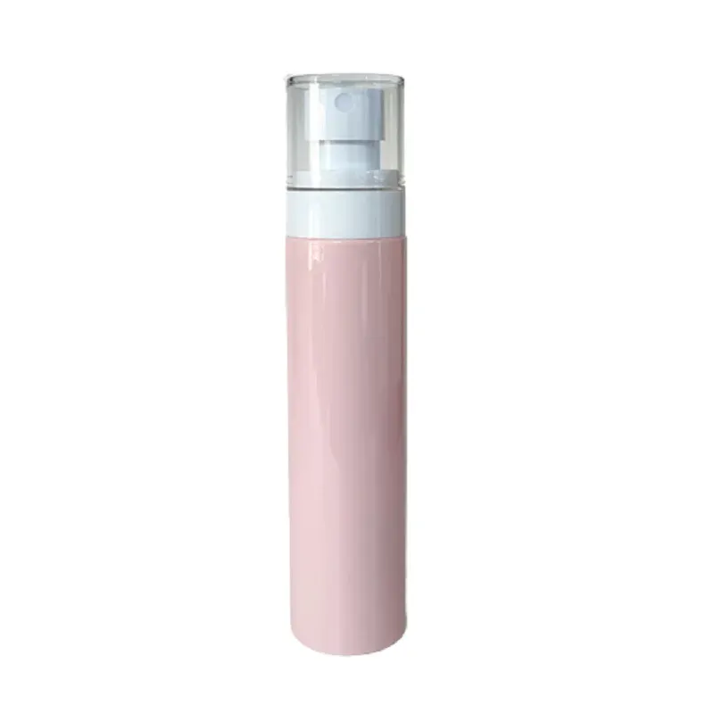 60ml 80ml 100ml Pink PET Plastic Spray Refillable Bottle PP White Atomizer Lotion Cosmetic Packaging Empty Perfume Bottle