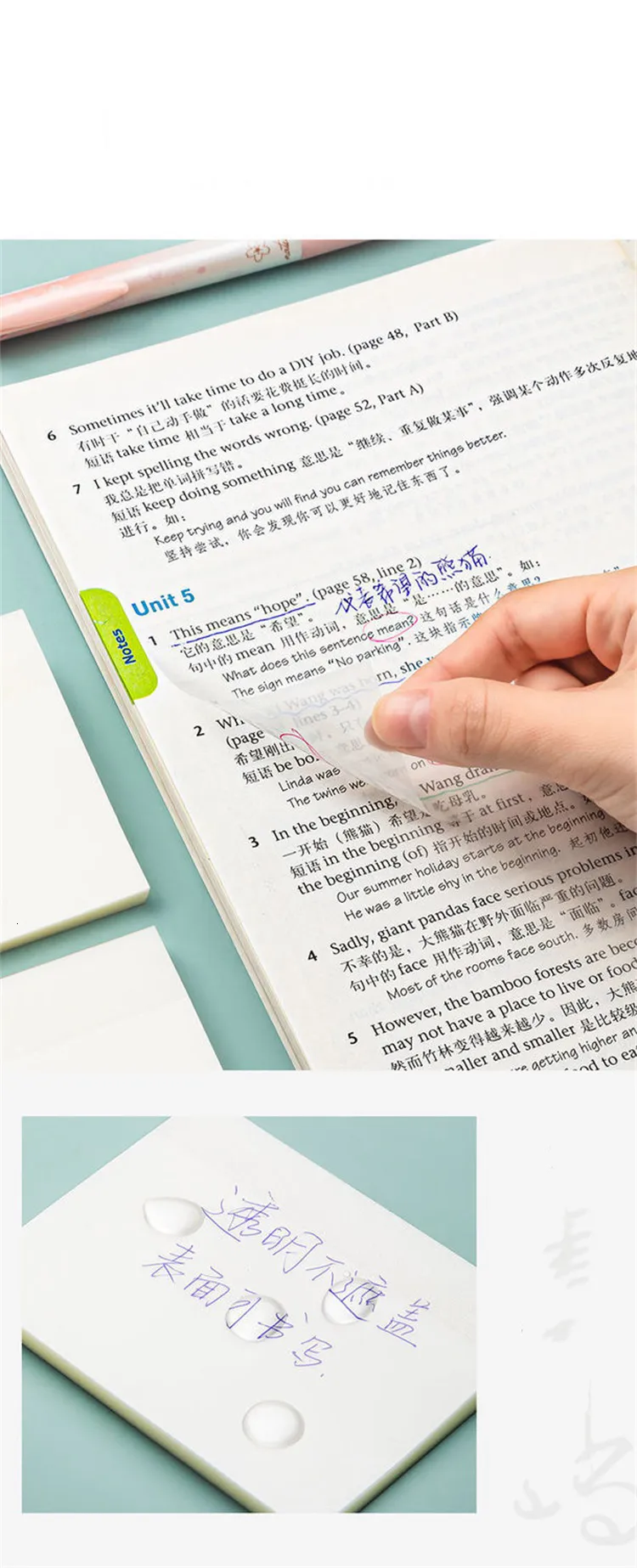 Wholesale 50 Transparent Small Notepads In Bulk With Sticky Notes Ideal