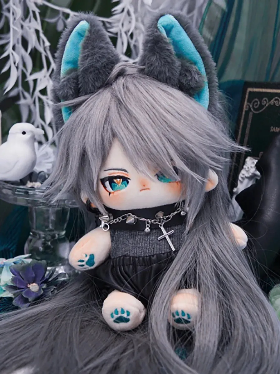 Puppets Genshin Impact Alhaitham 20CM Cotton Stuffed Doll Long Hair