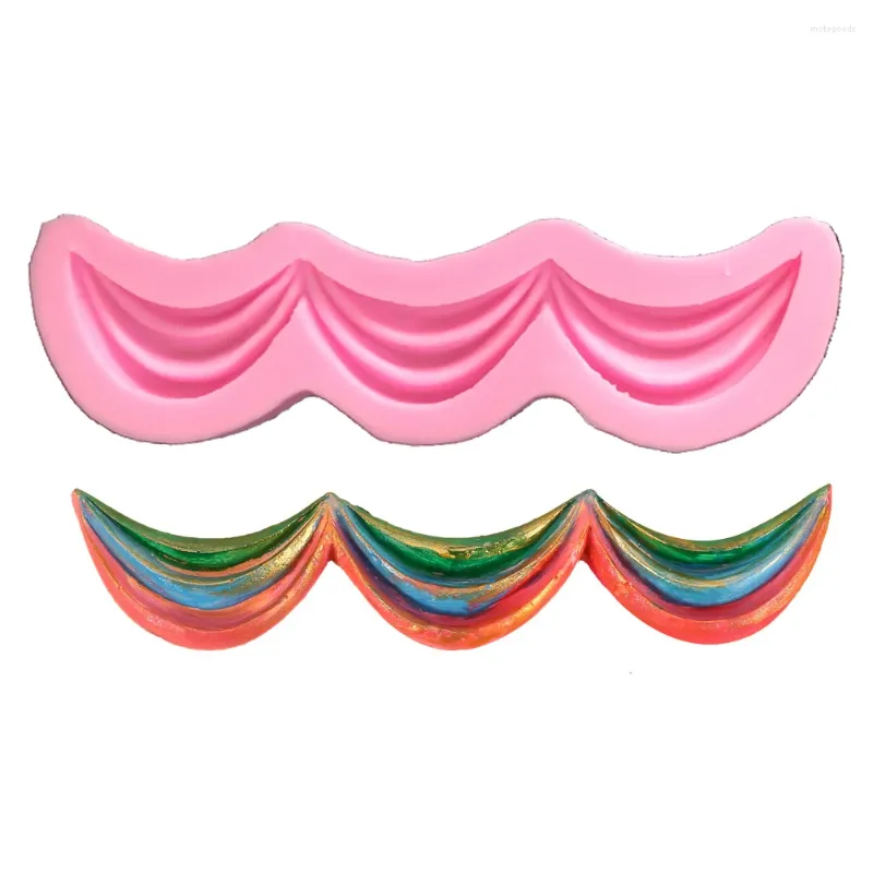 Baking Moulds Wave Fabric Curtains Crown Cooking Tools Of Cake Decorating Silicone Mold For Fondant Sugar Bow Kitchen Accessories