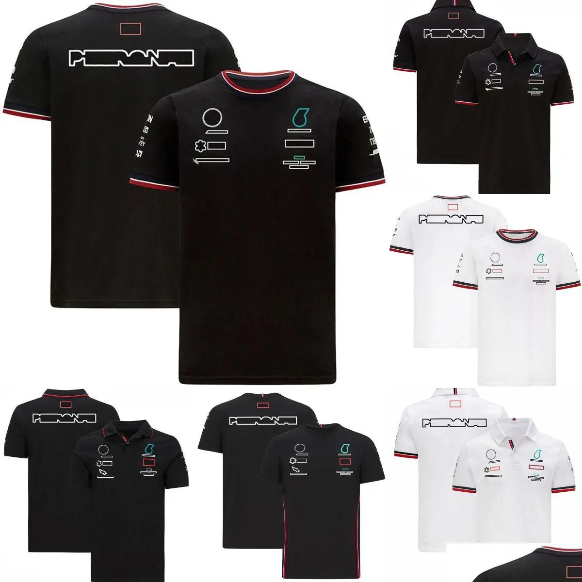 F1 T-shirt forma 1 kombinezon wyścigowy krótkoczepowy letnia koszulka lapowa zwykłe koszule sportowe kobiety męskie logo samochodu upuszczenie dostawy dhcev