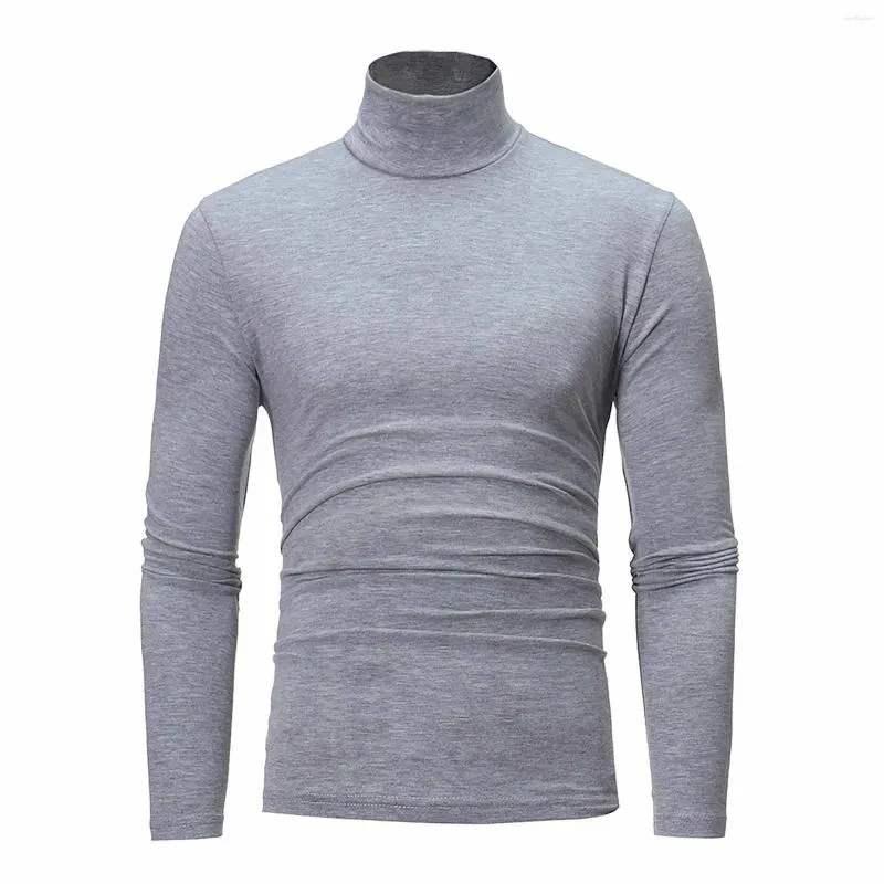 Chemises décontractées pour hommes Style britannique Marque Vêtements Hommes de haute qualité T-shirts à manches longues / Automne Hiver pour hommes Garder au chaud T-shirt de loisirs Plus