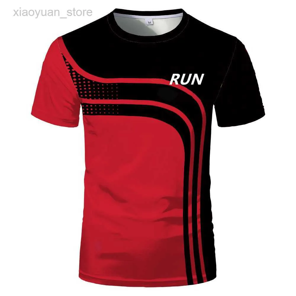 T-shirts pour hommes Polyester de haute qualité Hommes Running T-shirt Séchage rapide Fitness Shirt Formation Exercice Vêtements Gym Sport Shirt Tops Léger M230409