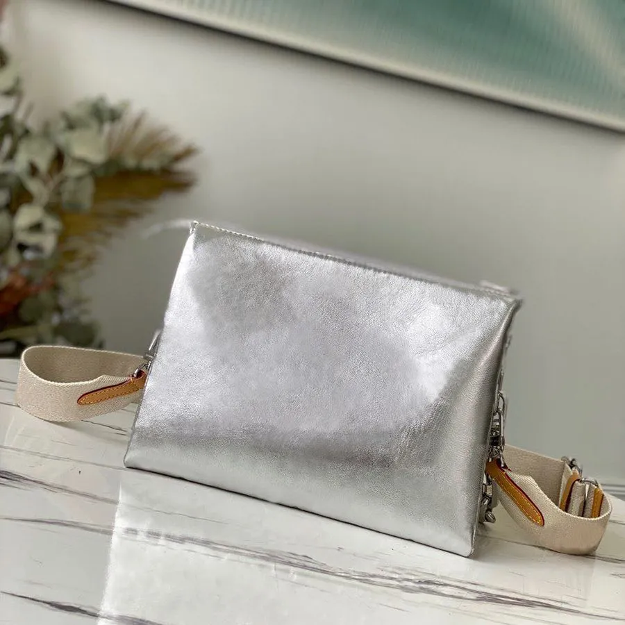 luxe COUSSIN damesontwerperstas kalfsleer reliëf ketting draagtas clutch crossbody handtas schoudertas M57790 portemonnee tasje brede afneembare bandjes portemonnee