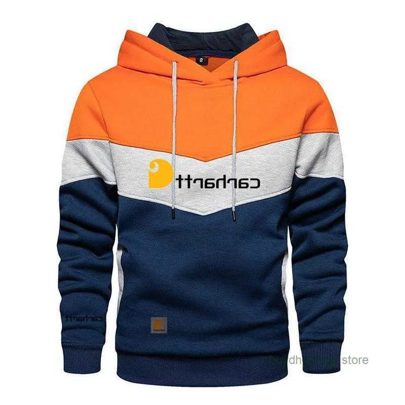 2023 Autumn Winter Men's and Women's Fashion Hoodies North American High Street Brand Carharthoodie New Sweater Kahart Tryckt Tri Color Coat G8wr