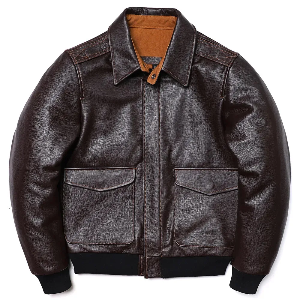 ジャケット・アウター 80svitage A-2 real leather bomber jacket A2 Military Specs Bomber Cowhide Leather Jacket Made in the