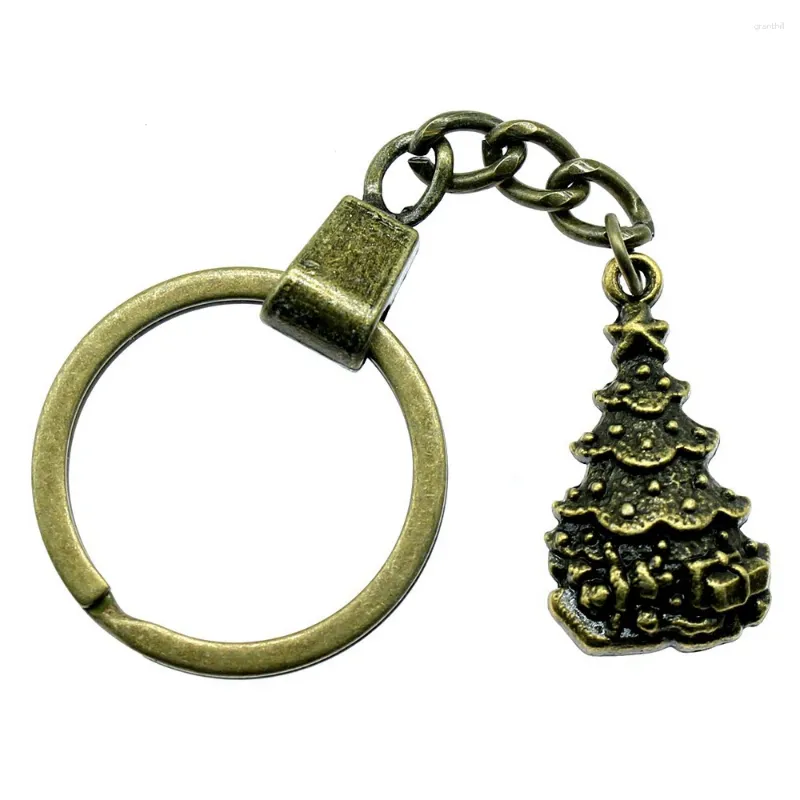 Nyckelringar fynd för DIY juldagar metallhantverksnyckelkedjan tillbehör
