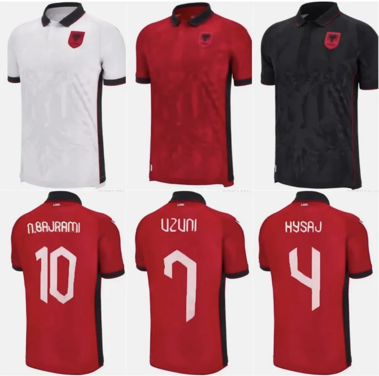 قميص كرة القدم 23 24 فريق ألبانيا الوطني أوزوني رجال كرة القدم ، قمصان هايساج لينجاني أبروراشي راماداني المنزل الأحمر بعيدًا
