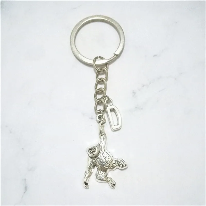 Keychains Monkey Keychain Orangutan Keyring Initial Key Ring Animal