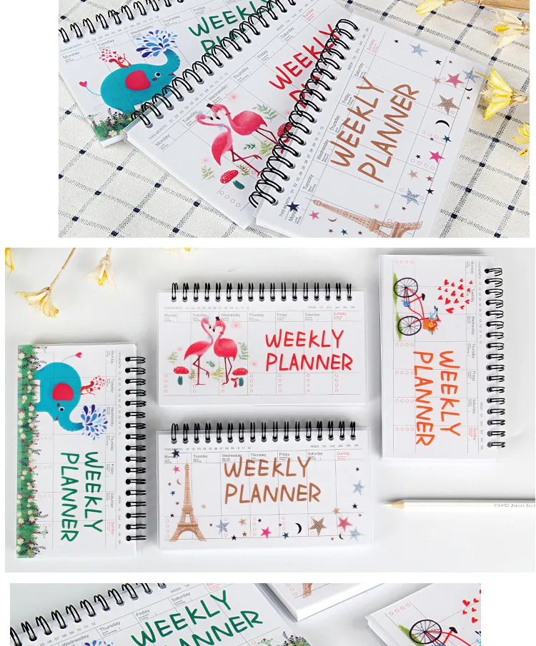Notepads Kawaii Weekly Planner Notebook Diary Agenda Cute Organizer ...