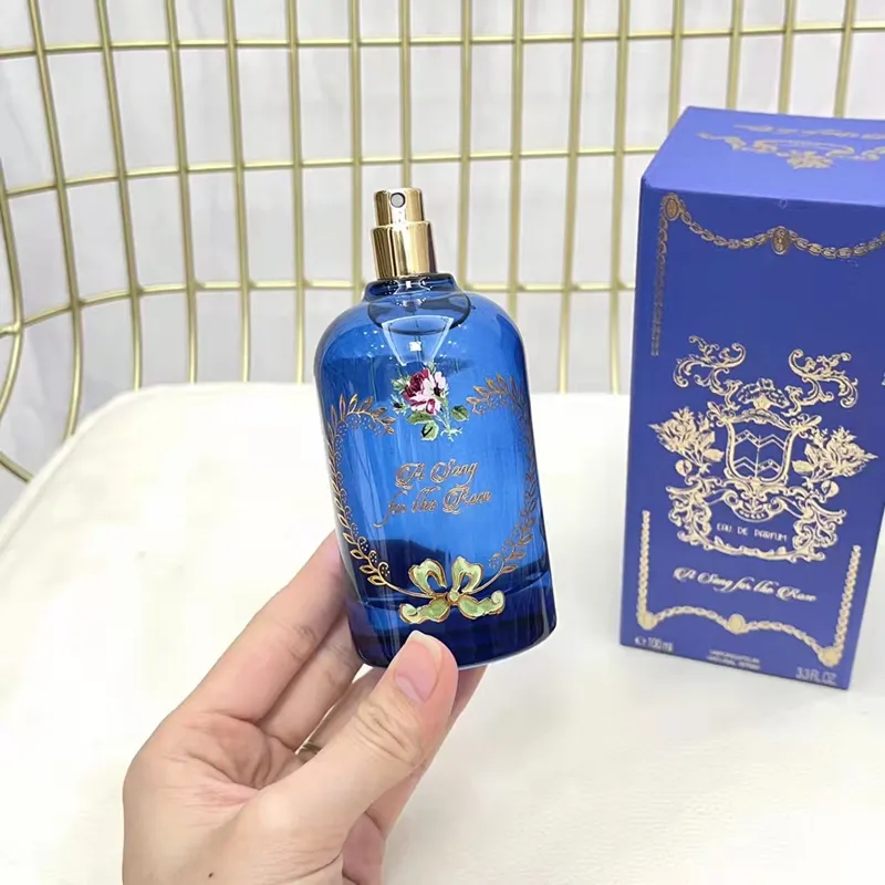 Luxuries Designer Perfume Unisexスプレースネークブラックボトルのバラの声100ml魅力的な匂い長続きするフレグランストップバージョン品質