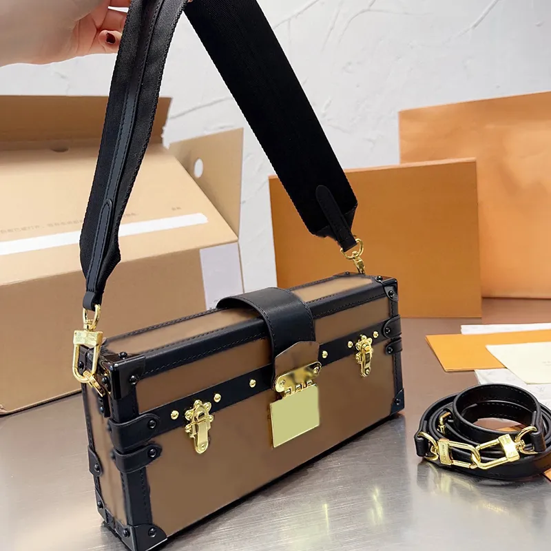 Herrkroppsväska designer handväska äkta läder tygväskor berömda bruna blommor lådor handväskor kvinnor handväska berömd axel messenger plånbok