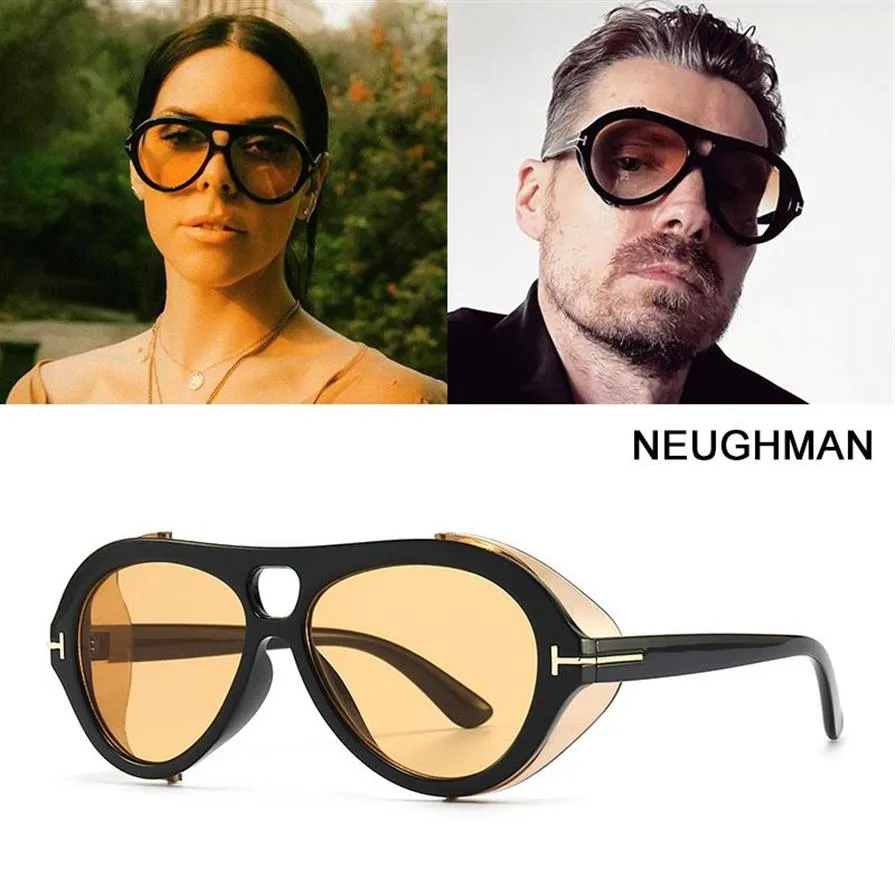 Güneş Gözlüğü Jackjad Moda Serin Neughman Navigator Style Steampunk Erkek Kadın Punk Yan Kalkanı Marka Tasarım Güneş Gözlükleri278t