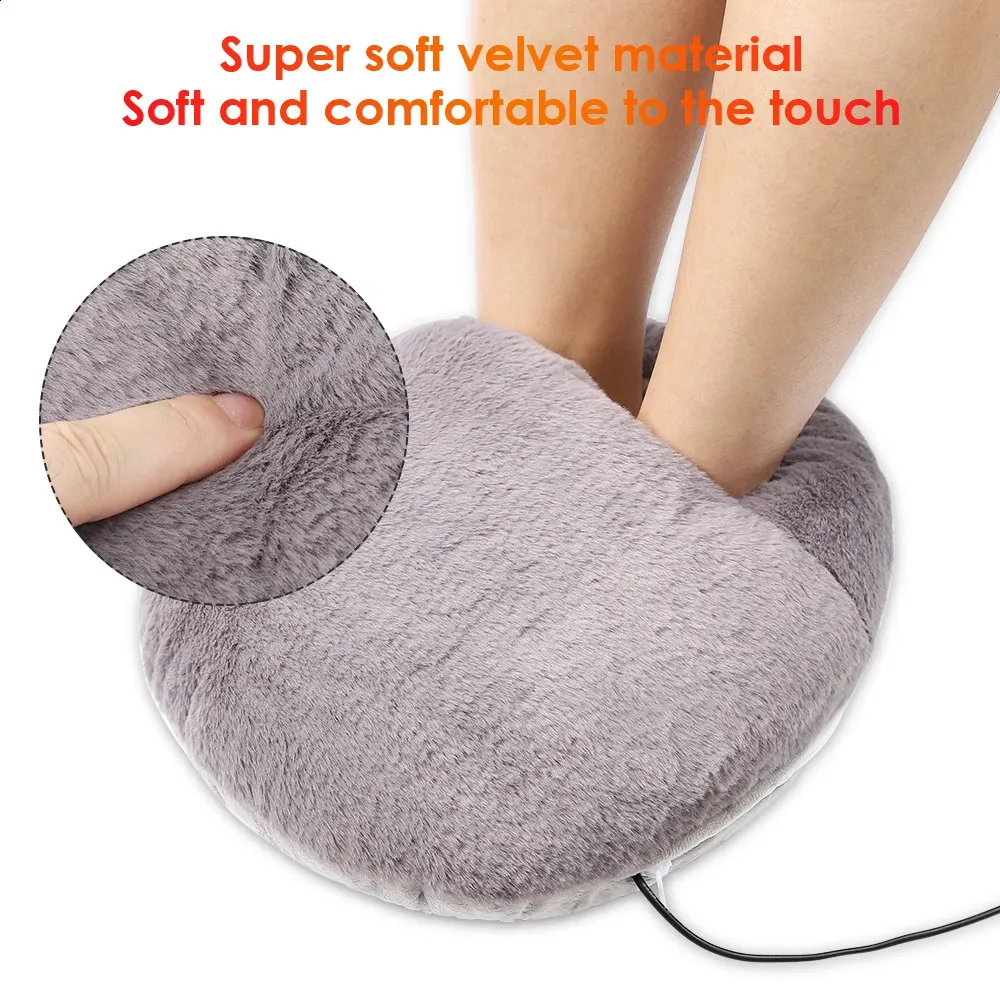 Other Home Garden USB Winter Electric Foot Heating Pad Under Desk Household Warmer Heater Soft Plush Warming Thermostat Mat Warm 231109