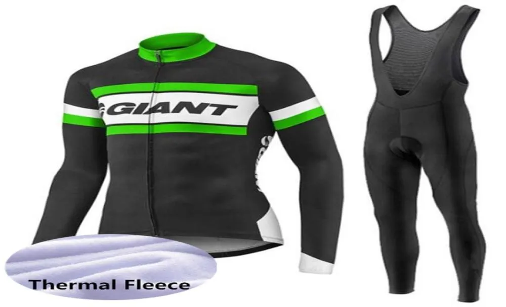 Team Cycling Winter Thermal Fleece jersey con bretelle set nuovi MTB bicicletta quickdry wear lungo sport U6040154853049433667