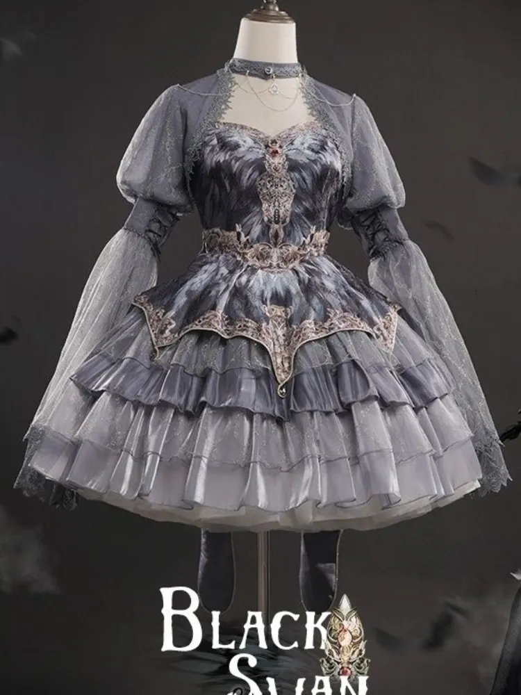 Vestido de duas peças Lolita conjunto de duas peças mulheres retalhos de retalhos TIY Dye de cintura alta Ruffles deslizam vestido de renda de lacta de colheita sólida no estilo preppy harajuku conjuntos 230410