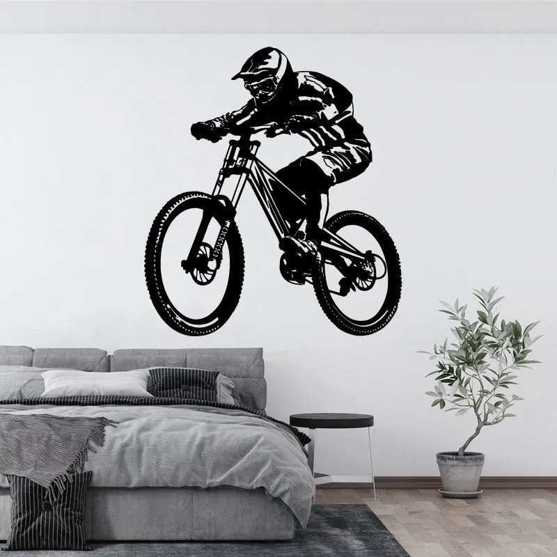 Wall Stickers Mountain Bike Extreme Off Road Sticker Road Sport Competition Jeugdjongens Garage Decoratie Vinyl Decal Gift 230410