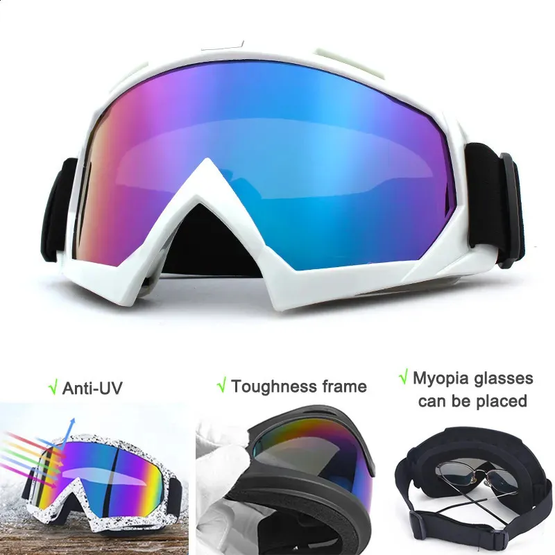 Skibrille Skibrille Antibeschlag-Skibrille Winter Snowboard Radfahren Motorrad Winddichte Sonnenbrille Outdoor-Sport Taktische Schutzbrille 231109