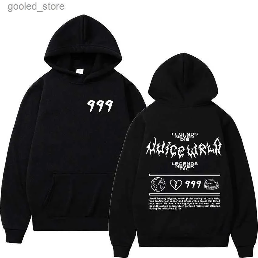 Men's Hoodies Sweatshirts Rapper Juice Wrld 999 Letter Fashion Hoodie Men's Women Casual Pullover Sweatshirts Hip Hop Oversized Hoodies Fleece Streetwear Q231110