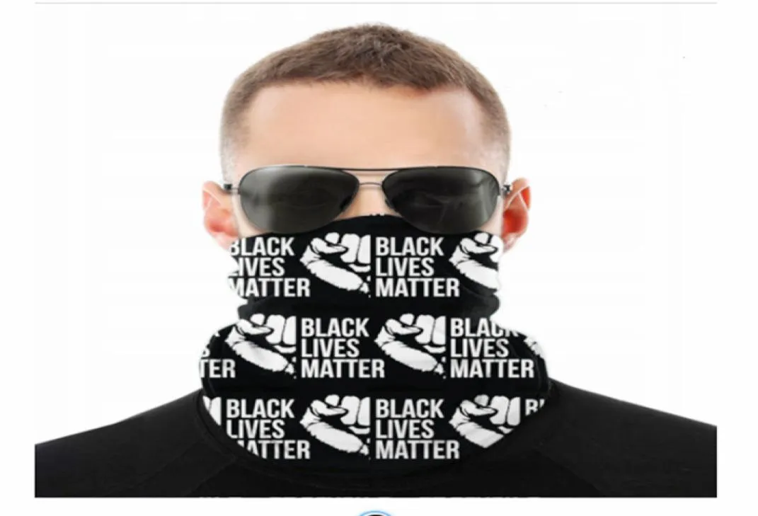 BLM Black Lives Matter Cache-cou sans couture Bouclier Écharpe Bandana Masques faciaux Protection UV pour moto, cyclisme, équitation, course à pied He2763658