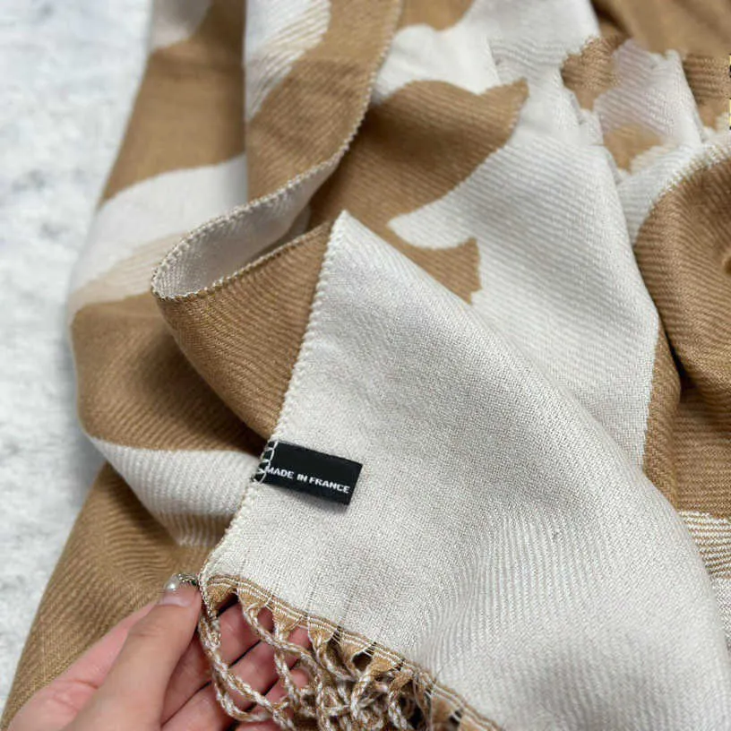 bufanda de lujo invierno algodón mezclado lol marca jacquard bufanda mujer diseñador bufanda diseñador chal de lana 231115