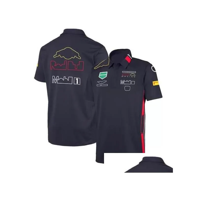 Erkek Tişörtleri F1 Yarış Model Giyim Tide Marka Takımı Perez Hardigan Gömlek Polyester Hızlı kuruyan motosiklet sürme takım elbise SA Drop Teslim DHPU8 LDI1 IDKQ