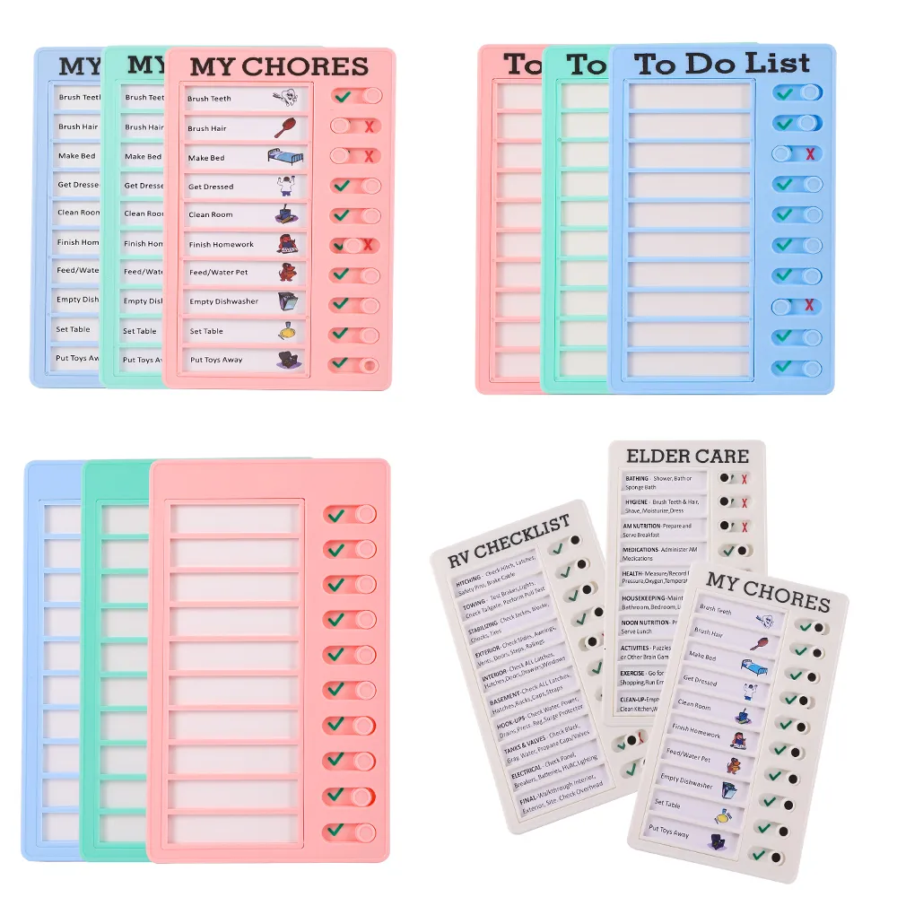 Notepads Reusing My Chord List Daily Planners Memo Plastic Board Chart Childrens Self discipline Card Responsibility Behavior 230408