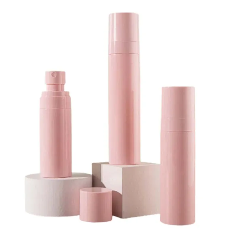 60ml 80ml 100ml Pink PET Plastic Spray Refillable Bottle PP White Atomizer Lotion Cosmetic Packaging Empty Perfume Bottle