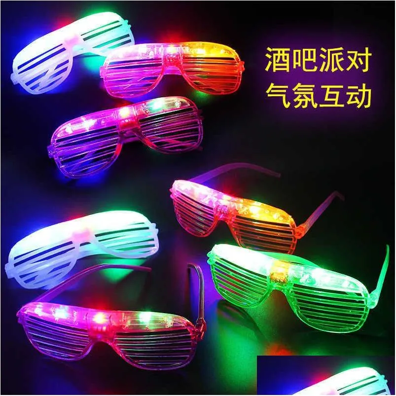 Sunglasses Blinds Sparkling Glasses Led 3 Light Bar Ball Event Party Props Drop Delivery Fashion Accessories Dhlx2