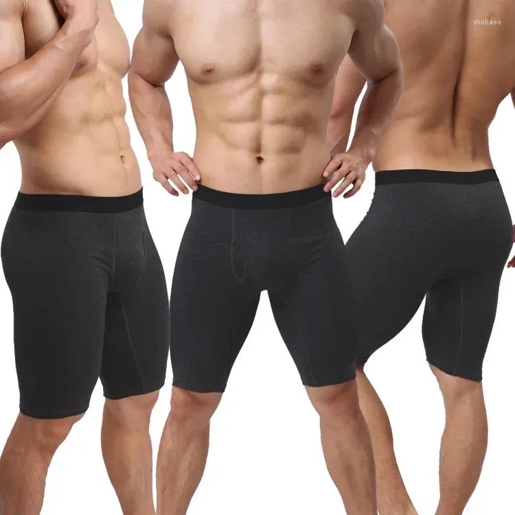 Underpants Neycool Masculino Ângulo Plano Alongado Pernas Anti-Desgaste Algodão Esportes Calças de 5 Minutos Fitness Track and Field One Piece Entrega